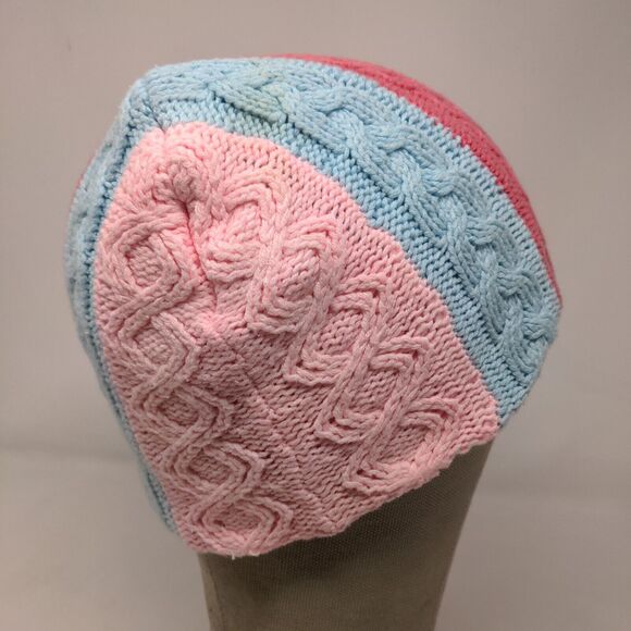 Mudd Headwear Girls Cable Knit Beanie Hat Multi Striped OSFA - Picture 5 of 11